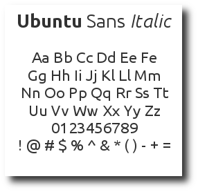 Fontul Ubuntu Family a fost adaugat in Maverick Meerkat