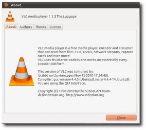 VLC 1.1.5 disponibil pentru download, pasii de instalare pe Ubuntu 10.04/10.10